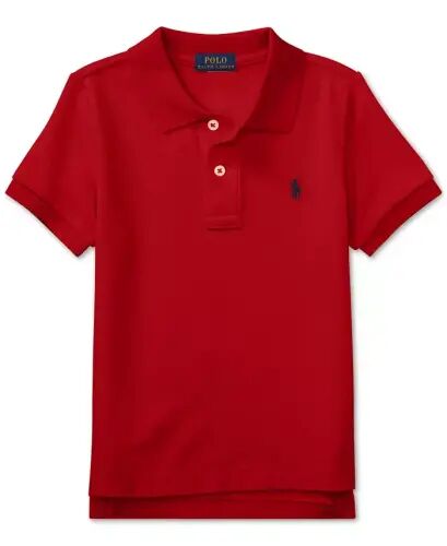 Toddler and Little Boys Cotton Mesh Polo Shirt-RL 2000 Red 