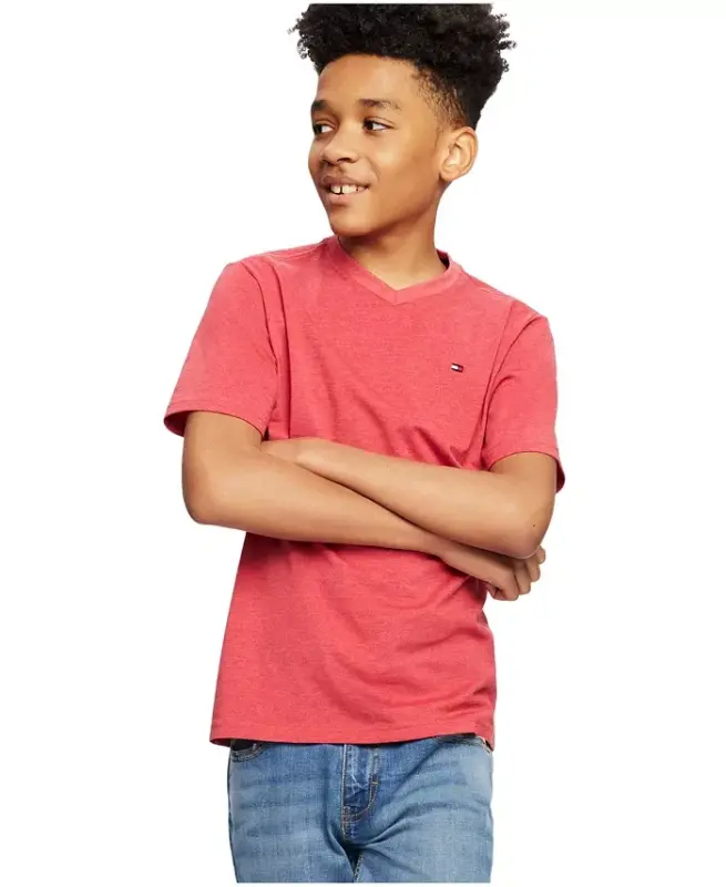 Toddler and Little Boys Embroidered Logo V-Neck Tee - 2