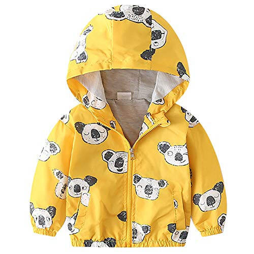 Toddler Baby Boys Cartoon Dinosaur Print Hooded Jacket Long Sleeve Windproof Coats Zip Up Trench Windbreaker Outerwear - 1