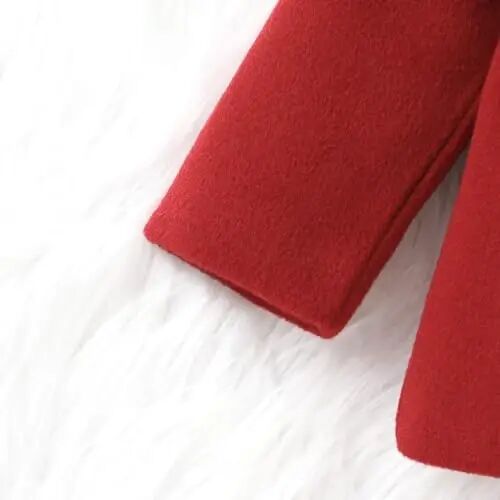 Toddler Baby Girl Coats Kids Thick Cloak Jacket Fall Winter Outwear Clothes | Toddler Pea Coat,Button Down Overcoat,Long Sleeve,Warm Outerwear,Solid Color,Bowknot,Baby Coat,3 Months-3T - 6