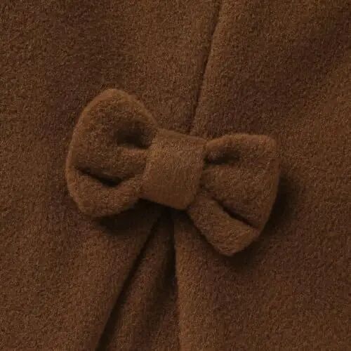 Toddler Baby Girl Coats Kids Thick Cloak Jacket Fall Winter Outwear Clothes | Toddler Pea Coat,Button Down Overcoat,Long Sleeve,Warm Outerwear,Solid Color,Bowknot,Baby Coat,3 Months-3T - 5