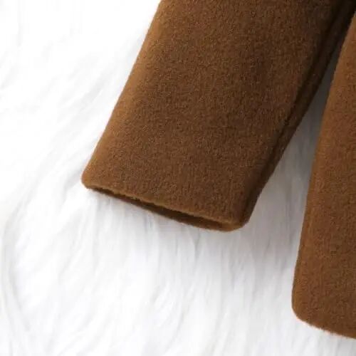 Toddler Baby Girl Coats Kids Thick Cloak Jacket Fall Winter Outwear Clothes | Toddler Pea Coat,Button Down Overcoat,Long Sleeve,Warm Outerwear,Solid Color,Bowknot,Baby Coat,3 Months-3T - 6