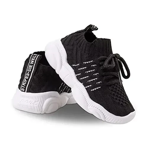 Toddler Baby Girls Boys Tennis White Walking Barefoot Slip on Shoes 18-24 Months Size 5 Wide Toe Box Summer Soft Sole Flexible Dinosaur Cheer Shoes Breathable Outdoor Soccer Rubber Sneakers - 1