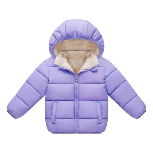Toddler Baby Hooded Down Jacket Boys Girls Kids Thicken Warm Winter Coat Outerwear 1-7t - 1