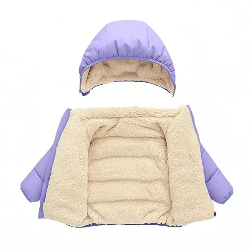 Toddler Baby Hooded Down Jacket Boys Girls Kids Thicken Warm Winter Coat Outerwear 1-7t - 3
