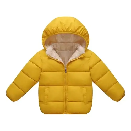 Toddler Baby Hooded Down Jacket Boys Girls Kids Thicken Warm Winter Coat Outerwear 1-7t - 1