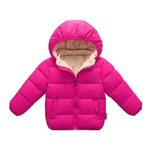 Toddler Baby Hooded Down Jacket Boys Girls Kids Thicken Warm Winter Coat Outerwear 1-7t - 1