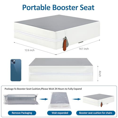 Toddler Booster Seat for Dining Table Chair,Non-Slip Bottom Baby Child Kid Booster Seat for Dining Table,2 Adjustable Straps,Portable Booster Seat for Table Travel Booster Seat for Toddler(Grey+White) - Czrrzl (1)