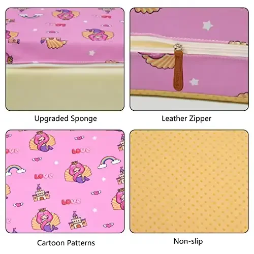 Toddler Booster Seat for Dining Table, Portable Kids Booster with Adjustable Safety Buckles, Non-Slip Bottom, Travel Cushion - 4