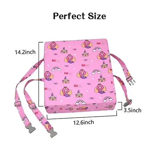 Toddler Booster Seat for Dining Table, Portable Kids Booster with Adjustable Safety Buckles, Non-Slip Bottom, Travel Cushion - 5
