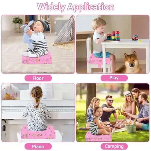 Toddler Booster Seat for Dining Table, Portable Kids Booster with Adjustable Safety Buckles, Non-Slip Bottom, Travel Cushion - 7