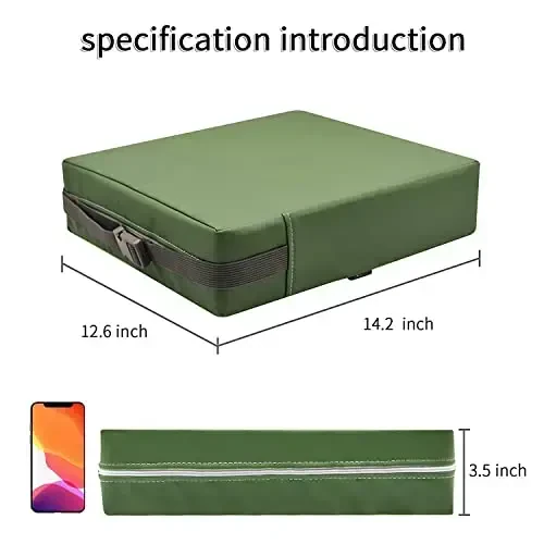 Toddler Booster Seat for Dining Table, PU Washable Double Safe Straps Non-Slip Bottom Booster Seat Dining Toddler, Portable Travel Increasing Cushion (Light Green) - 3