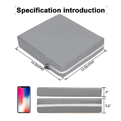 Toddler Booster Seat for Dining Table - PU Waterproof Booster Seat for Dining Table with Backrest & Adjustable Safety Belts Non-Slip Bottom Booster Chair Cushion for Kids Child Baby - KAGIWEI (1)