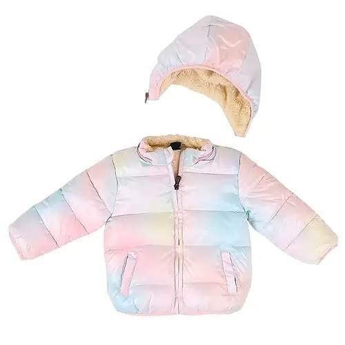 Toddler Boys' Girls' Winter Coat for 6M-6T Baby Kid Hooded Puffer Jacket | unisex baby coat,medium weight,wind-resistant,removable hood,warm fleece lining,winter essential - 4