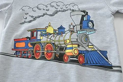 Toddler Boys Pajamas Short Sets Fire Truck Cotton 2 Piece Pjs Excavator Sleepwear Summer Clothes Kids Jammies Set Size 1-7T - 3