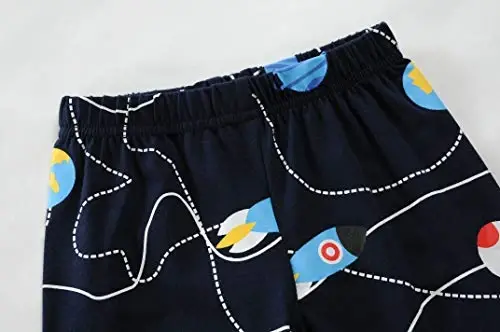Toddler Boys Pajamas Short Sets Fire Truck Cotton 2 Piece Pjs Excavator Sleepwear Summer Clothes Kids Jammies Set Size 1-7T - 5
