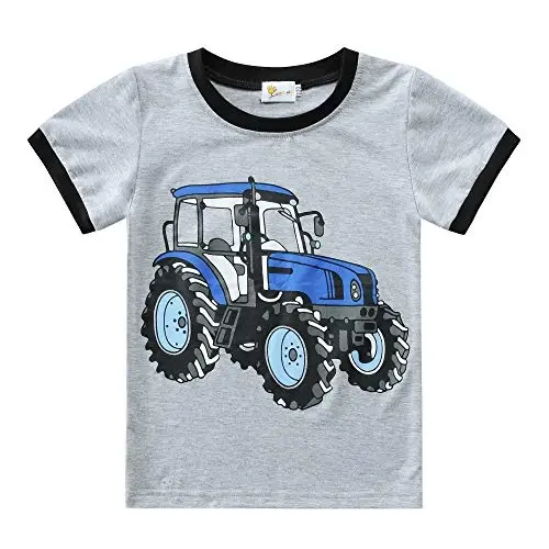 Toddler Boys Pajamas Short Sets Fire Truck Cotton 2 Piece Pjs Excavator Sleepwear Summer Clothes Kids Jammies Set Size 1-7T - 7