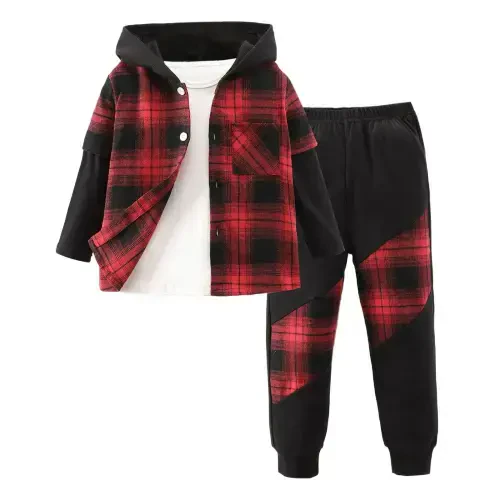 Toddler Boys Sweatsuit Outfits Long Sleeve Hoodie Tops And Jogger Pants Child Kids 2Pcs Set Outfits Kids Fall Winter Clothes Casual Sports Tracksuit - 1