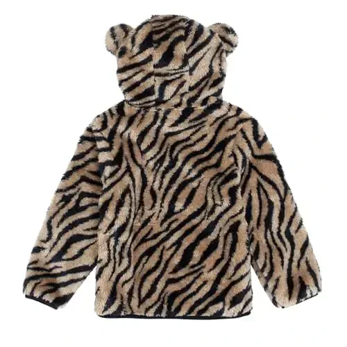 Toddler Girls Boys Fleece Hoody Jacket Zip Up Teddy Coat Warm Winter Outwear - 2