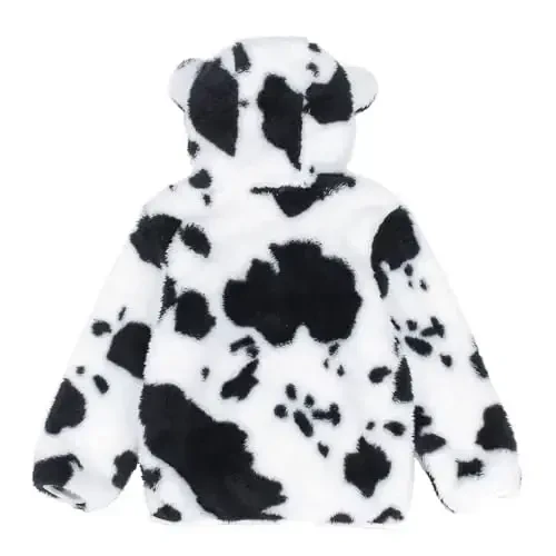 Toddler Girls Boys Fleece Hoody Jacket Zip Up Teddy Coat Warm Winter Outwear - 2