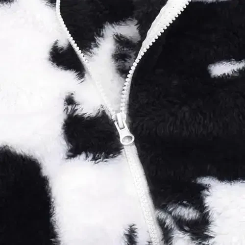 Toddler Girls Boys Fleece Hoody Jacket Zip Up Teddy Coat Warm Winter Outwear - 4