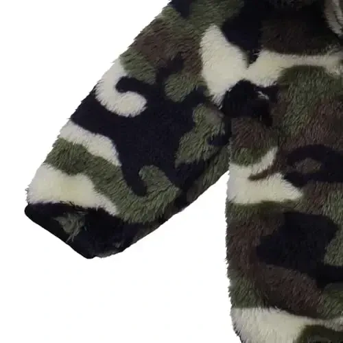 Toddler Girls Boys Fleece Hoody Jacket Zip Up Teddy Coat Warm Winter Outwear - 4