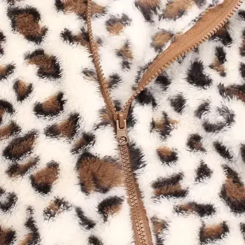 Toddler Girls Boys Fleece Hoody Jacket Zip Up Teddy Coat Warm Winter Outwear - 4