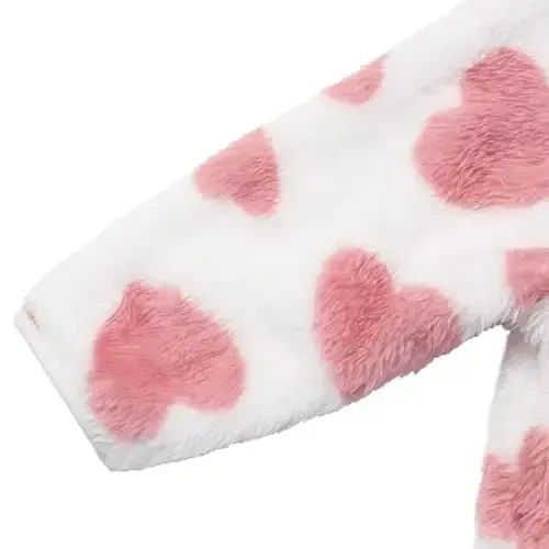 Toddler Girls Boys Fleece Hoody Jacket Zip Up Teddy Coat Warm Winter Outwear - 4