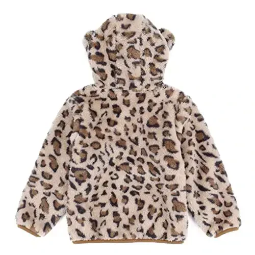 Toddler Girls Boys Fleece Hoody Jacket Zip Up Teddy Coat Warm Winter Outwear - 2