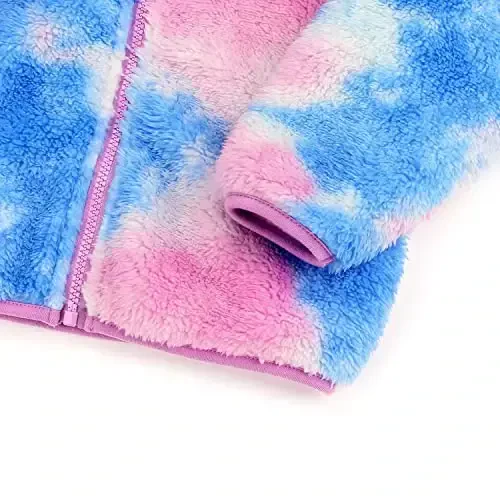 Toddler Girls Boys Fleece Hoody Jacket Zip Up Teddy Coat Warm Winter Outwear - 5