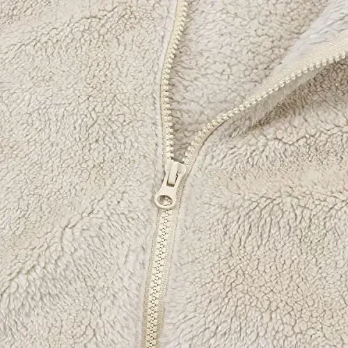 Toddler Girls Boys Fleece Hoody Jacket Zip Up Teddy Coat Warm Winter Outwear - 5