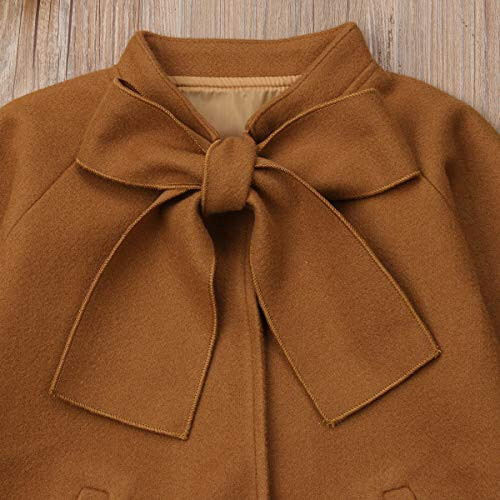 Toddler Girls Trench Coat Baby Girl Woolen Coat Girl Dress Coat Peacoat Winter Fall Outerwear - 3