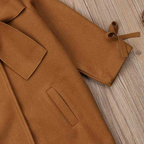 Toddler Girls Trench Coat Baby Girl Woolen Coat Girl Dress Coat Peacoat Winter Fall Outerwear - 7