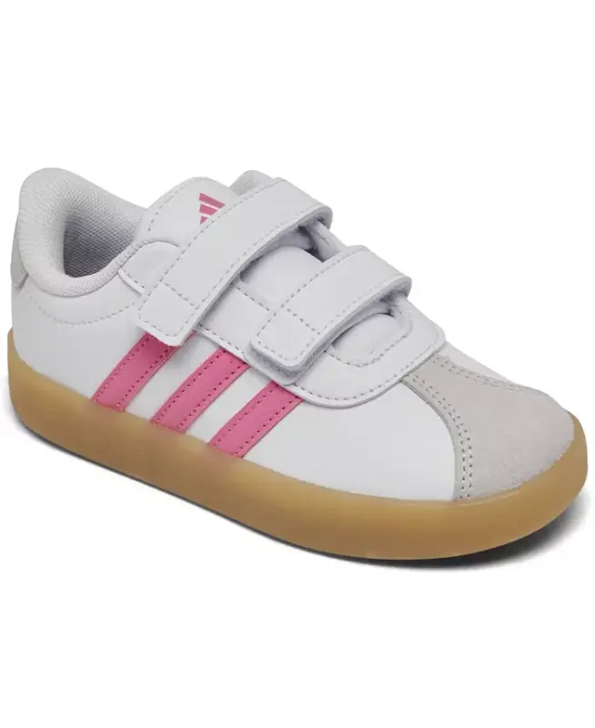 Toddler Girls VL Court 3.0 Finish Line'dan Krepka Tasma Kundalik Krossovkalari - ADIDAS