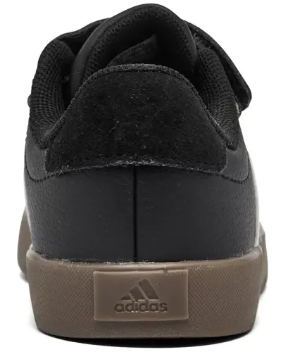 Toddler Kids VL Court 3.0 Fastening Strap Casual Sneakers from Finish Line-Black, White - 4