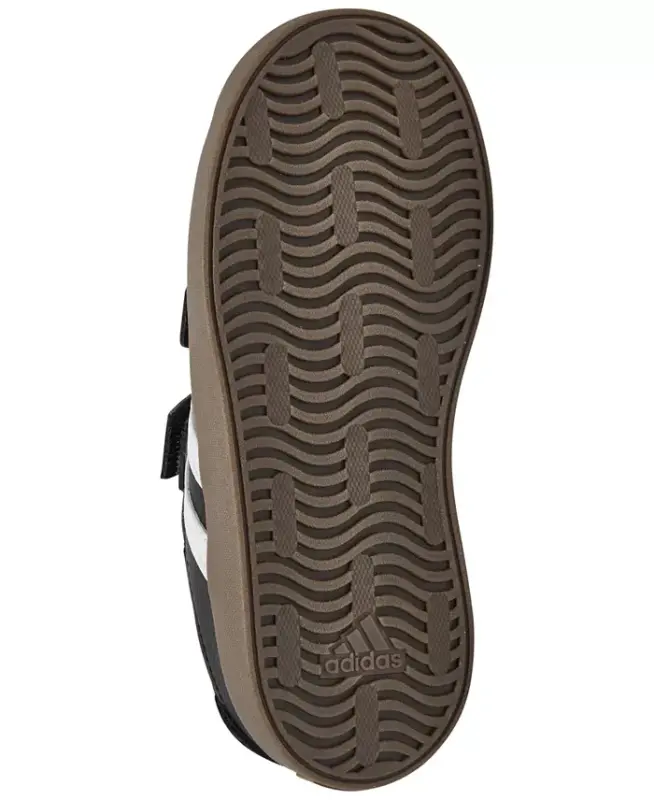 Toddler Kids VL Court 3.0 Finish Line-Black, White dan Fastening Strap Tasodifiy Krossovkalar - 6