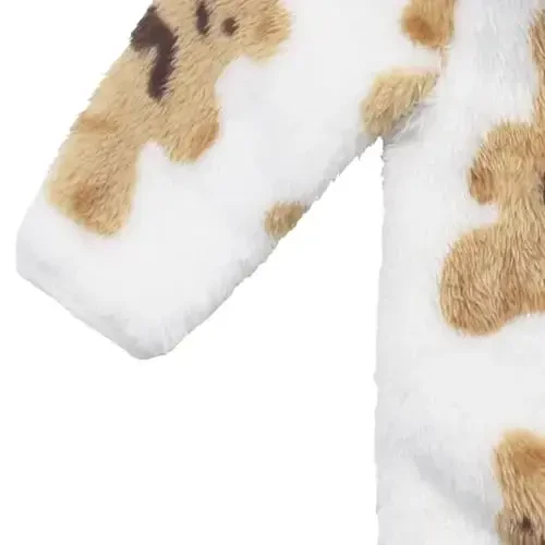 Toddler Qizlar Bolalar Fleece Hoodi Kurtka Fermuarli Ayiqcha Palto Issiq Qishki Kiyim - 4