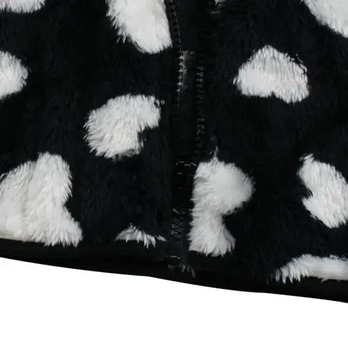 Toddler Qizlar Bolalar Fleece Hoodi Kurtka Fermuarli Ayiqcha Palto Issiq Qishki Kiyim - 5