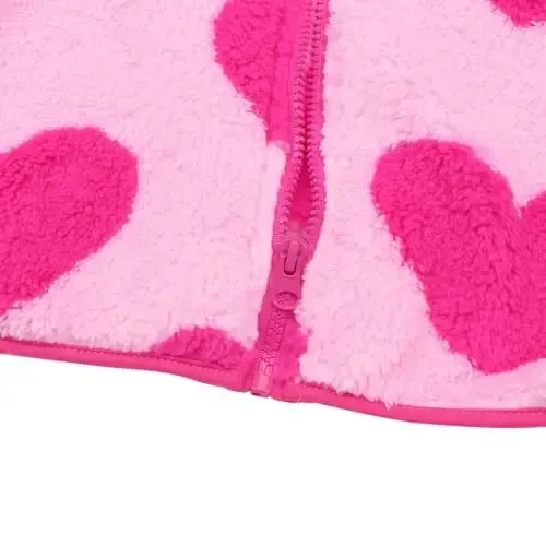 Toddler Qizlar Bolalar Fleece Hoodi Kurtkasi Fermuarli Ayiqcha Palto Iliq Qishki Ustki Kiyim - 4