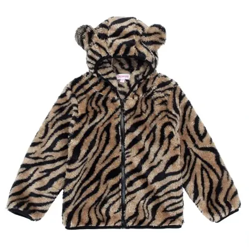 Toddler Qizlar Bolalar Fleece Hoody Kurtka Zip Up Teddy Palto Issiq Qishki Kiyim 