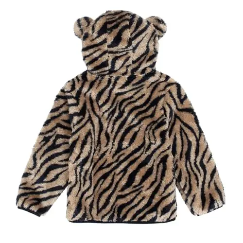 Toddler Qizlar Bolalar Fleece Hoody Kurtka Zip Up Teddy Palto Issiq Qishki Kiyim - 2