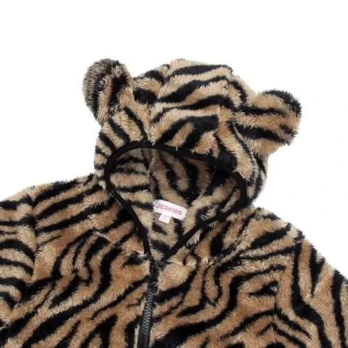 Toddler Qizlar Bolalar Fleece Hoody Kurtka Zip Up Teddy Palto Issiq Qishki Kiyim - 3