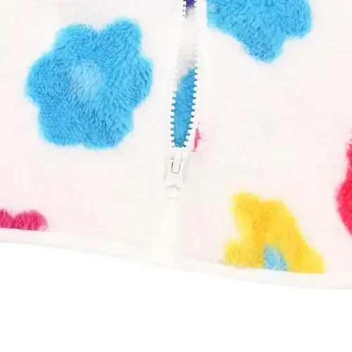 Toddler qizlar bolalar junli kapüşonli kurtka fermuarli ayiqcha palto iliq qishki tashqi kiyim - 4