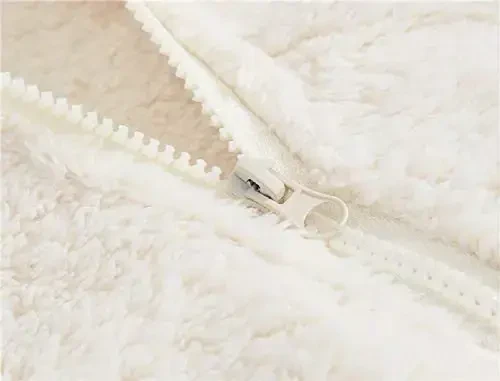 Toddler qizlar bolalar junli kapüşonli kurtka fermuarli ayiqcha palto issiq qishki ustki kiyim - 4