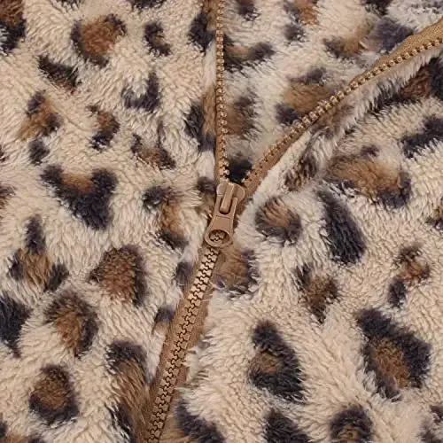 Toddler qizlar o'g'il bolalar junli kapüşonli kurtka fermuarli ayiqcha palto issiq qishki ustki kiyim - 4