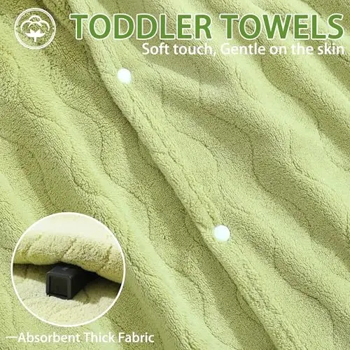 Toddler Towels Hooded Kids Bath Towel Unisex Toallas para Bebe 2-Pack 27.5