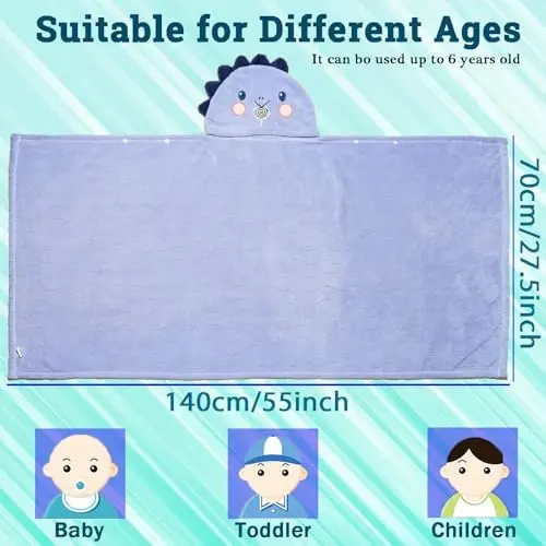 Toddler Towels Hooded Kids Bath Towels 0-6 Years Unisex Toallas para Bebe 2-Pack 27.5