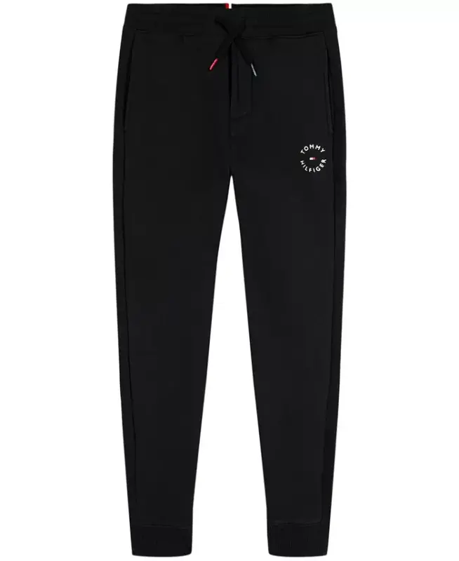 Toddler va kichkina o'g'il bolalar uchun Essential Soft Fleece Joggers - Tommy qora - 2