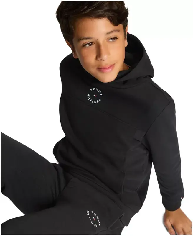 Toddler va kichkina o'g'il bolalar uchun Essential Soft Fleece Joggers - Tommy qora - 5