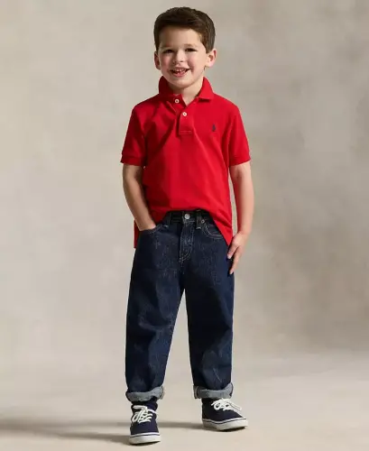 Toddler va kichkintoy o'g'il bolalar uchun paxta to'rli polo ko'ylak - RL 2000 Qizil - 2